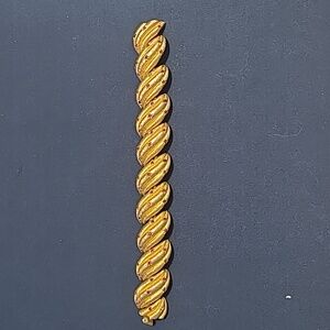 Boucher gold and red rhinestone link bracelet